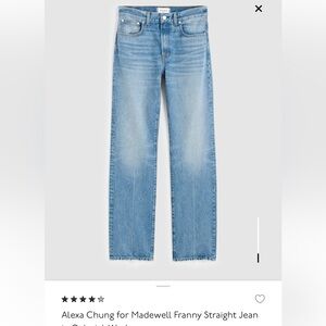 Alexa Chung for Madewell Franny Straight Jeans